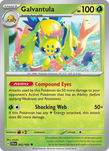 Galvantula 002/064 Reverse Holofoil/Uncommon