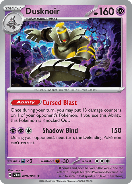 Dusknoir 020/064 Holofoil/Rare