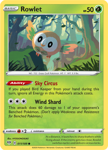 Rowlet 011/189 Normal/Common