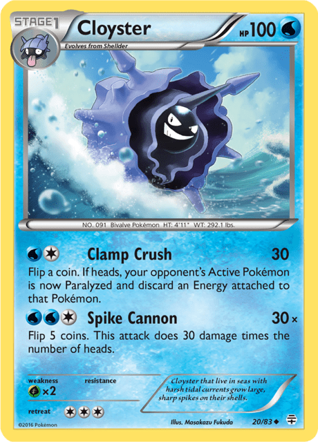 Cloyster 20/83 Normal/Uncommon
