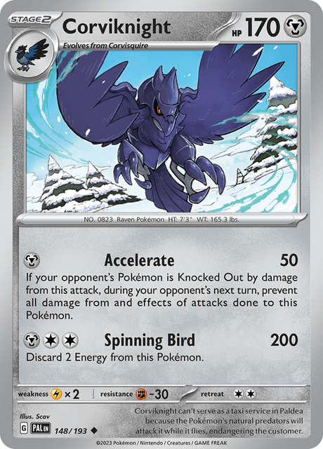 Corviknight 148/193 Normal/Uncommon