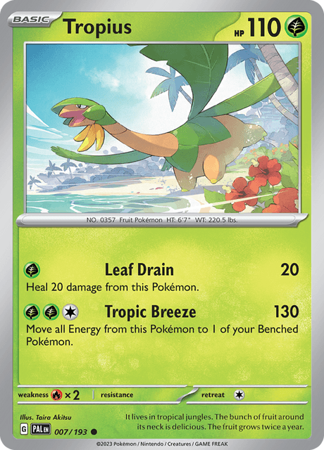Tropius 007/193 Reverse Holofoil/Common