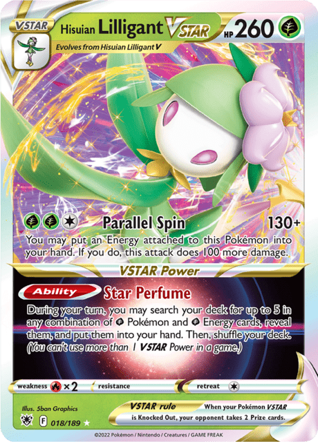 Hisuian Lilligant VSTAR 018/189 Holo Rare VSTAR