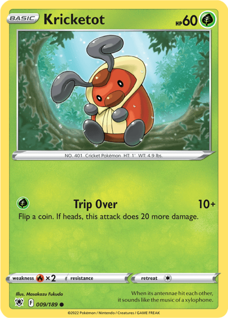 Kricketot 009/189 Reverse Holofoil/Common