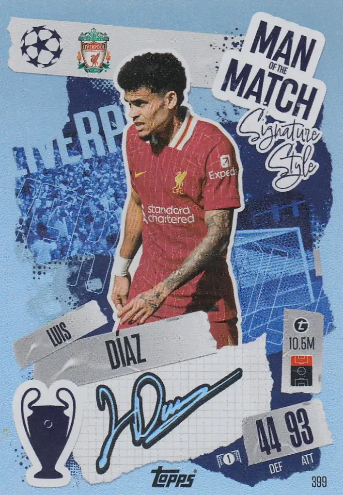 Luis Diaz #399 Man of the Match/Signature Style (Foil)