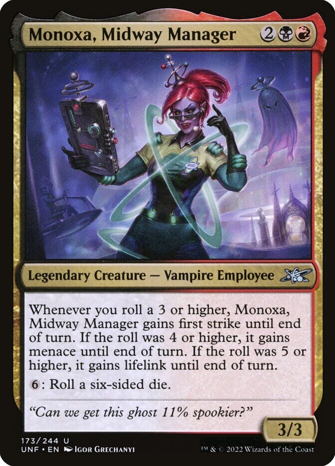 Monoxa, Midway Manager-Legendary Creature/Vampire Employee (Normal)