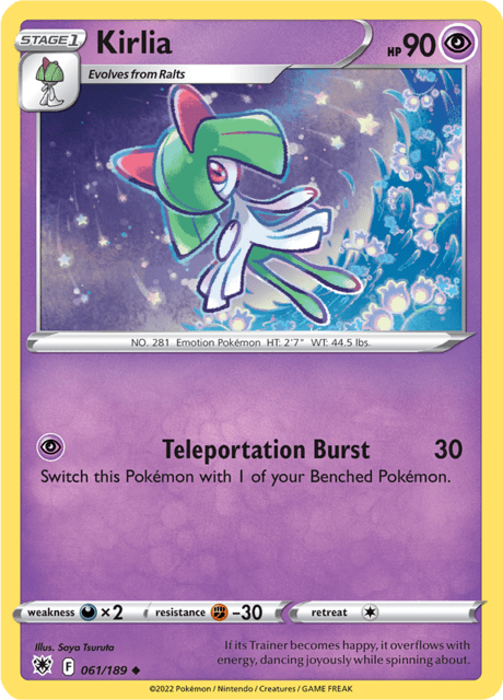 Kirlia 061/189 Reverse Holofoil/Uncommon