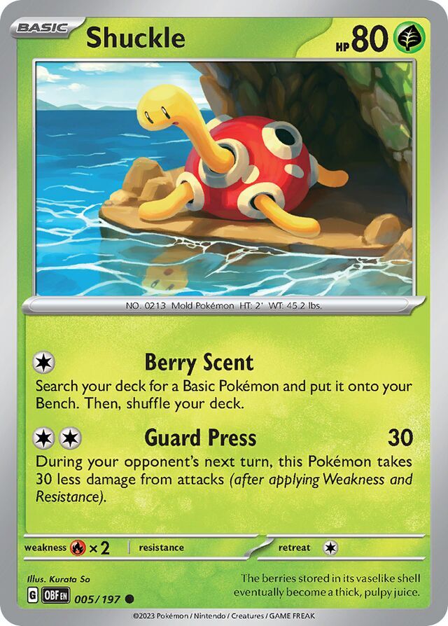 Shuckle 005/197 Reverse Holofoil/Common