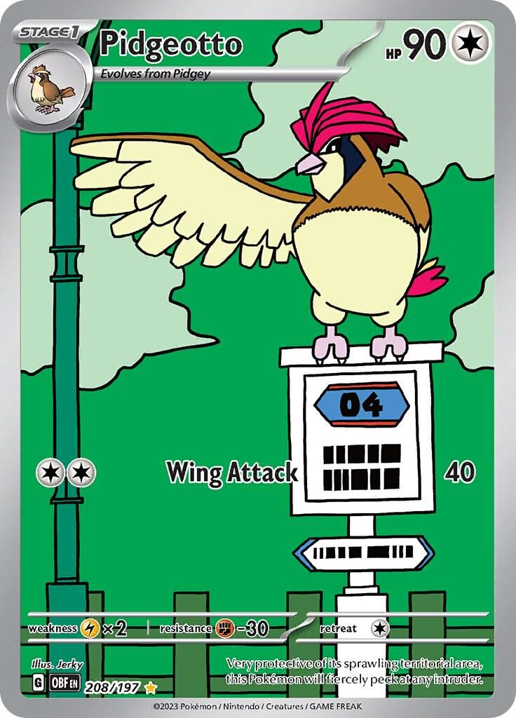 Pidgeotto 208/197 Illustration Rare