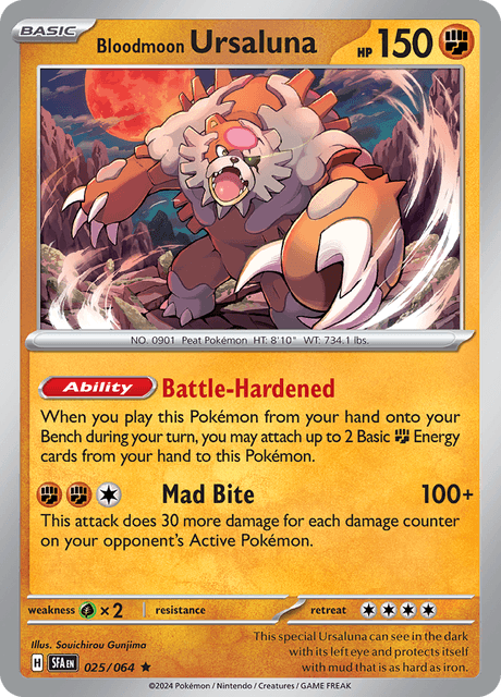 Bloodmoon Ursaluna 025/064 Holofoil/Rare