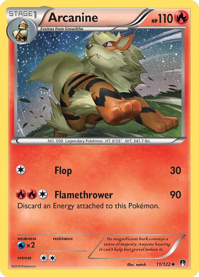 Arcanine 11/122 Normal/Uncommon