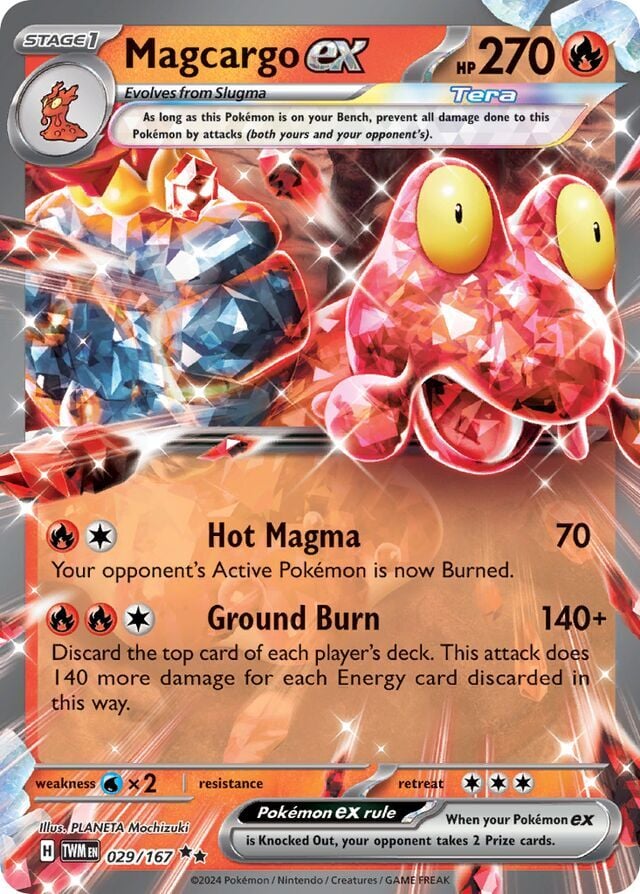 Magcargo ex 029/167 Holofoil/Double Rare