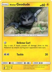 Alolan Geodude 32/111 Reverse Holofoil/Common