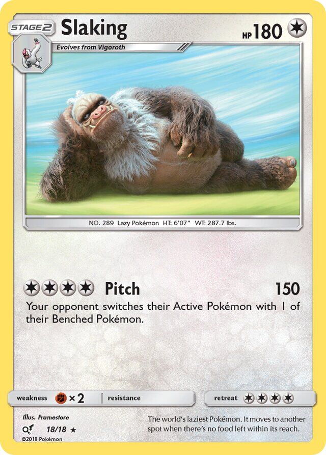 Slaking 18/18 Holofoil/Rare