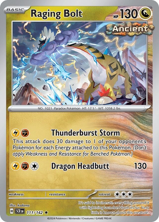Raging Bolt 111/142 Holofoil/Rare