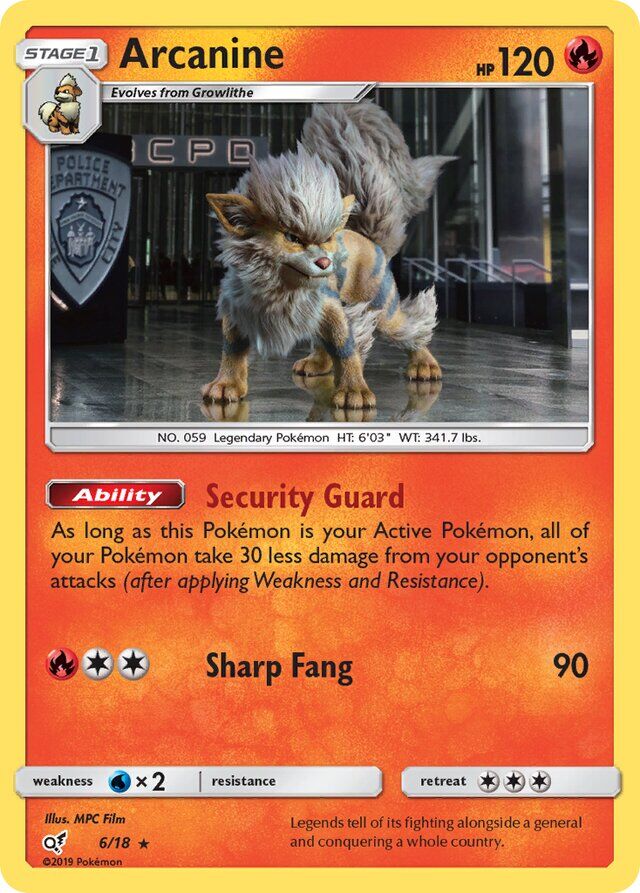 Arcanine 6/18 Holofoil/Rare