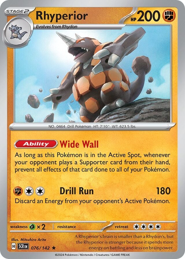 Rhyperior 076/142 Holofoil/Rare