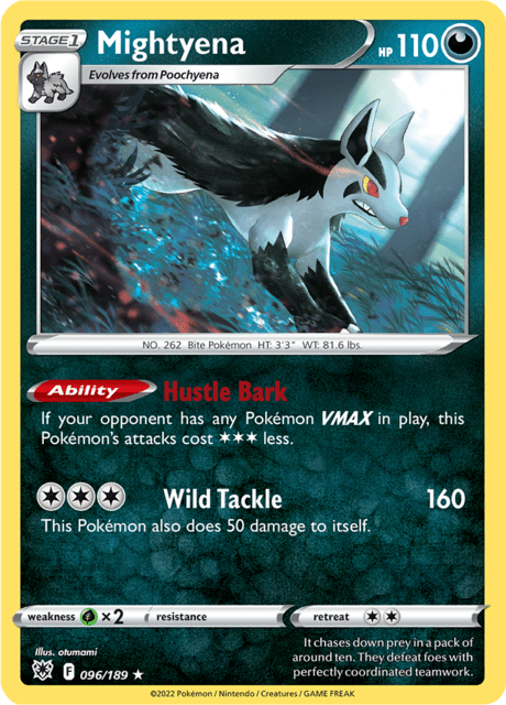 Mightyena 096/189 Reverse Holofoil/Rare