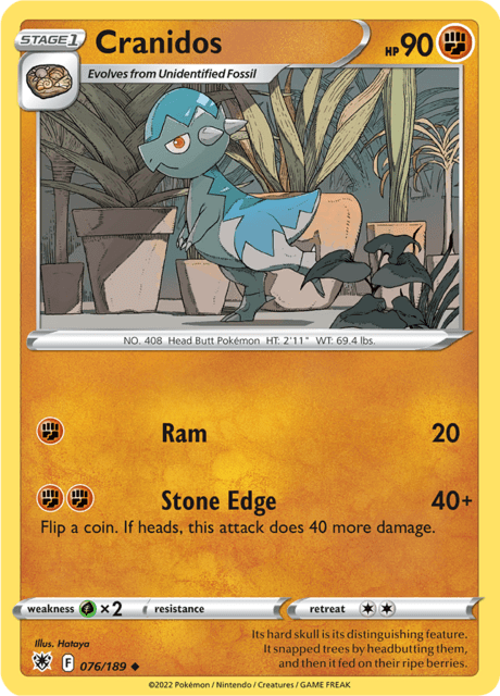 Cranidos 076/189 Normal/Uncommon