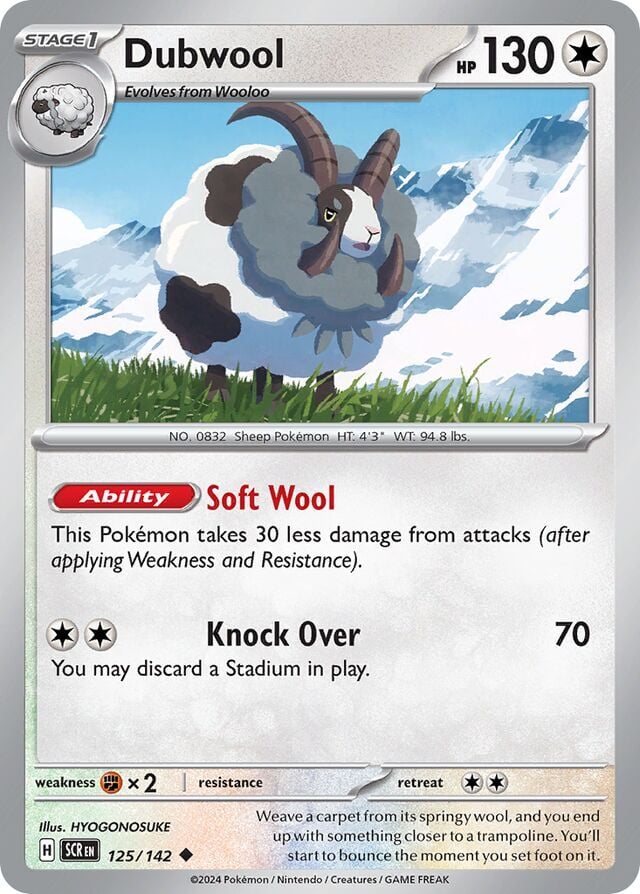 Dubwool 125/142 Reverse Holofoil/Uncommon