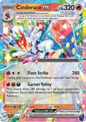 Cinderace ex 028/142 Holofoil/Double Rare