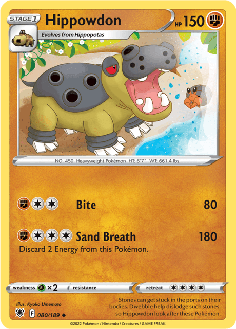 Hippowdon 080/189 Normal/Uncommon