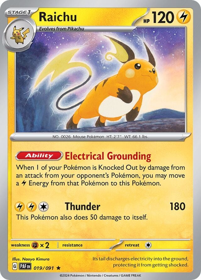 Raichu 019/091 Holofoil/Rare