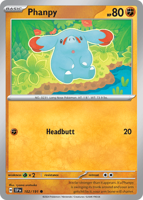 Phanpy 102/191 Reverse Holofoil/Common