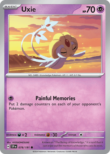 Uxie 078/191 Reverse Holofoil/Common