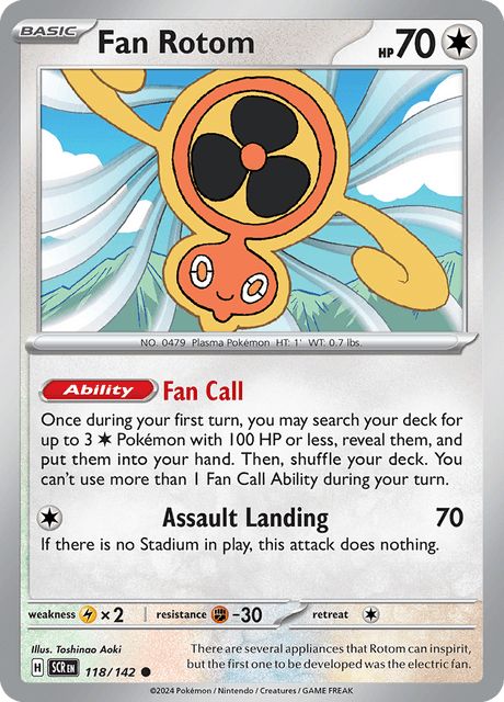 Fan Rotom 118/142 Reverse Holofoil/Common