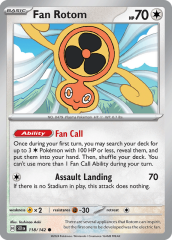 Fan Rotom 118/142 Reverse Holofoil/Common