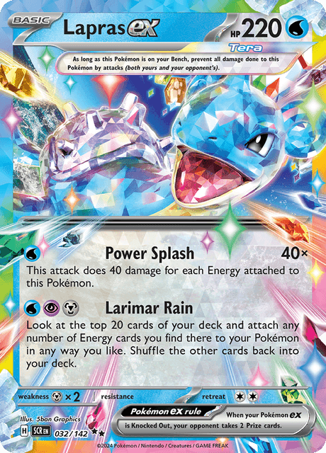 Lapras ex 032/142 Holofoil/Double Rare
