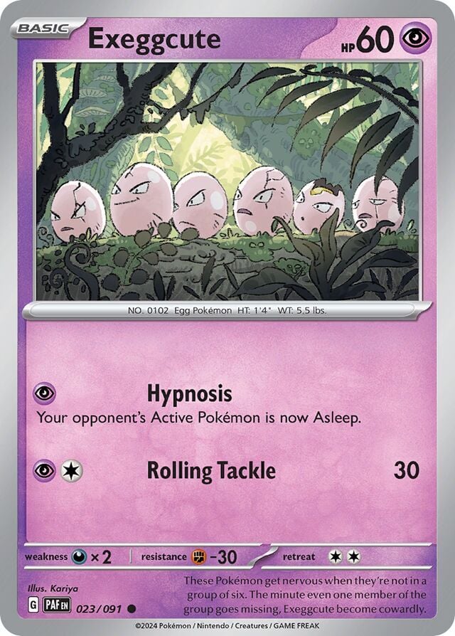 Exeggcute 023/091 Reverse Holofoil/Common