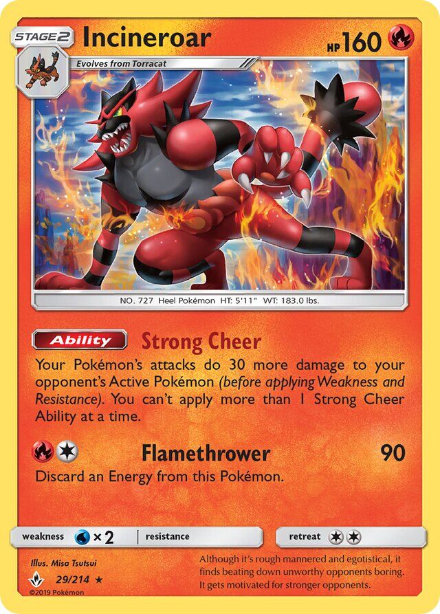 Incineroar 29/214 Normal/Rare