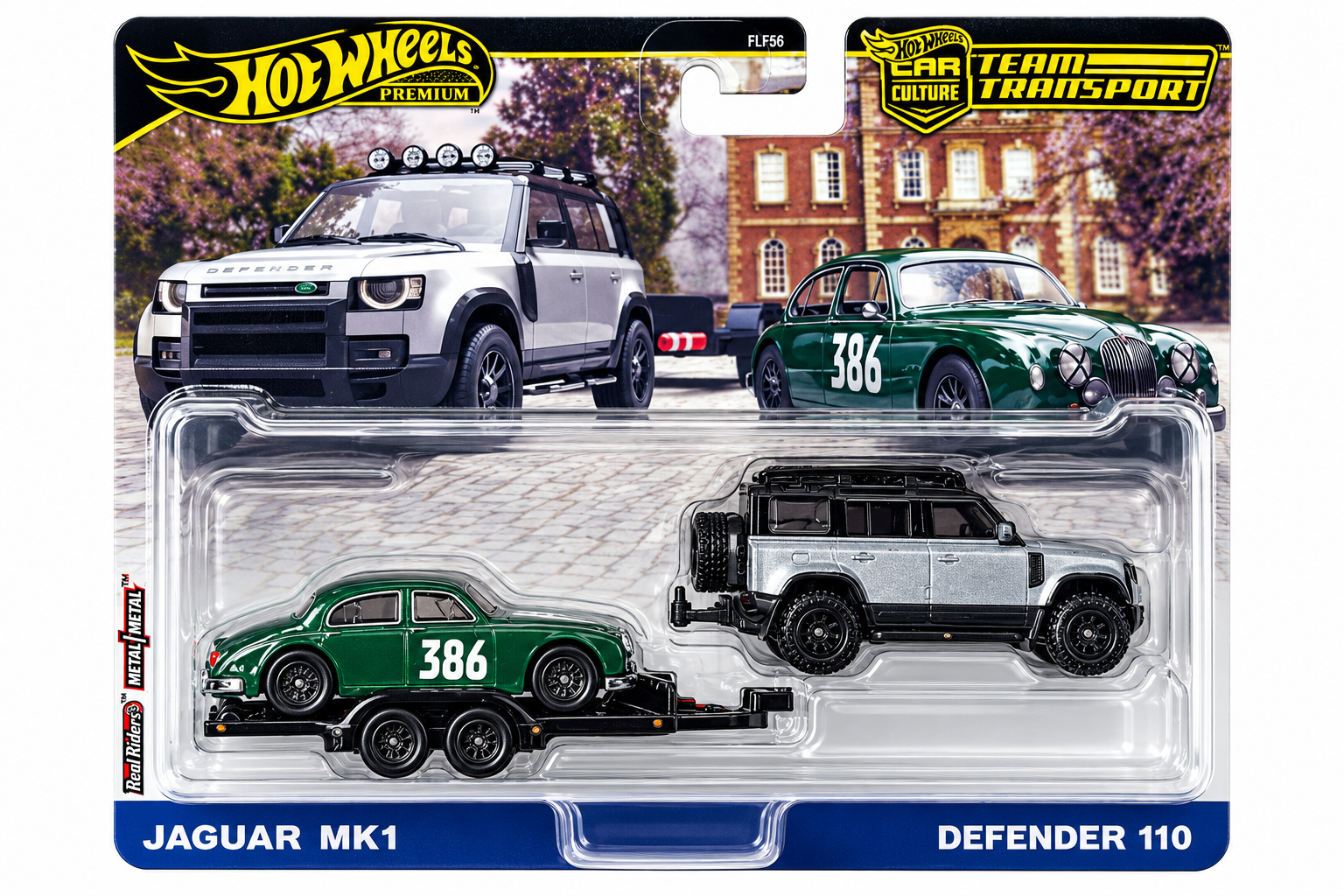Hot Wheels Premium Car Culture Team Transport Land Rover Defender 110 & Jaguar MK1