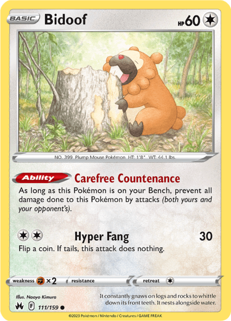 Bidoof 111/159 Reverse Holofoil/Common