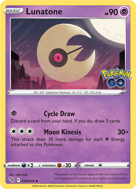 Lunatone 034/078 Reverse Holofoil/Uncommon