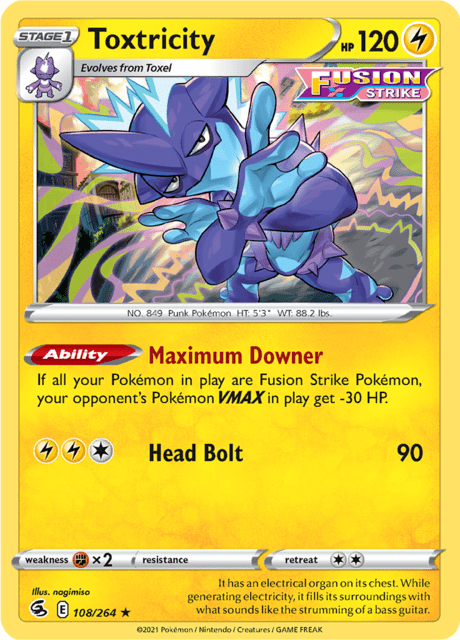 Toxtricity 108/264 Reverse Holofoil/Rare