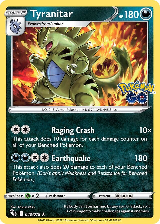Tyranitar 043/078 Reverse Holofoil/Rare