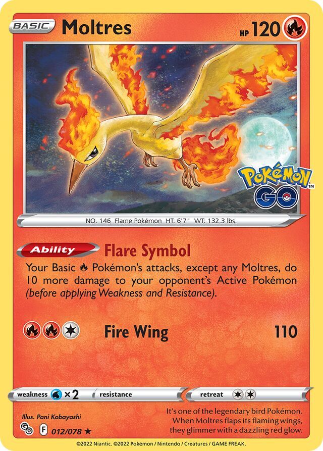 Moltres 012/078 Reverse Holofoil/Rare