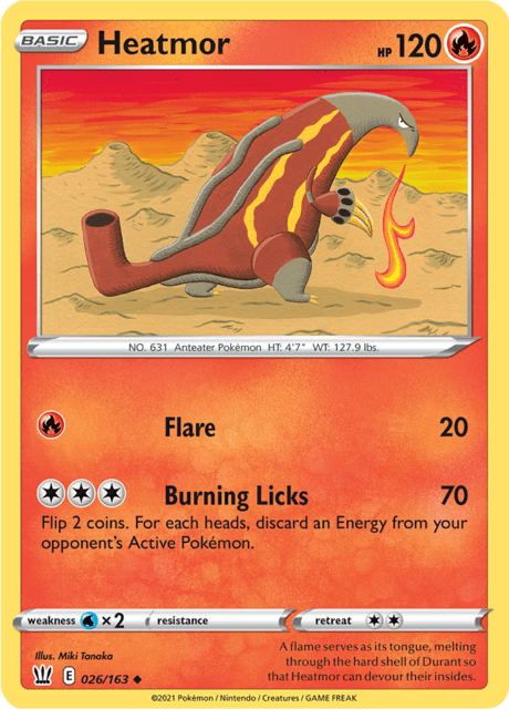 Heatmor 026/163 Reverse Holofoil/Uncommon