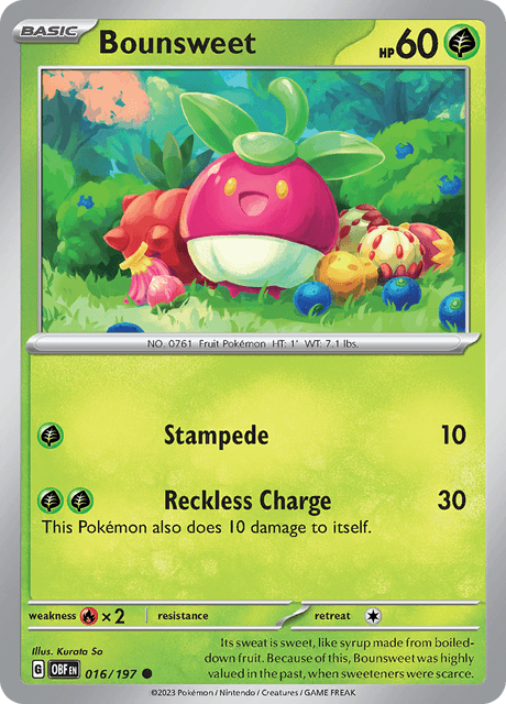 Bounsweet 016/197 Reverse Holofoil/Common