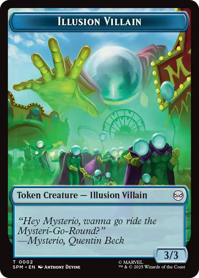 Spider // Illusion Villain Double-Sided Token