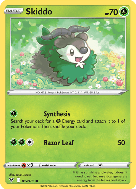Skiddo 017/185 Reverse Holofoil/Common