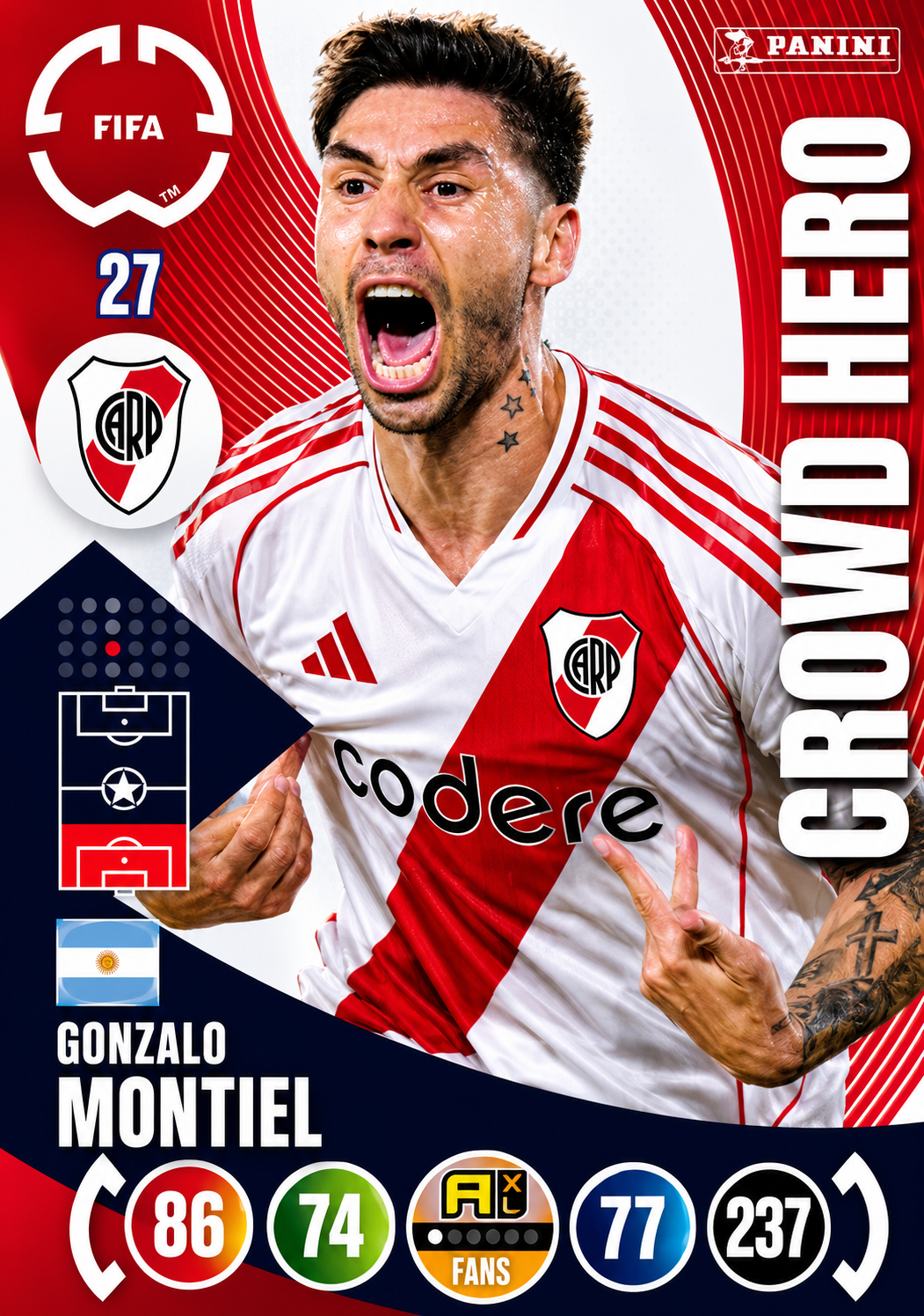 Gonzalo Montiel #27 Crowd Hero (Holo)