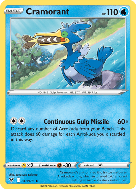 Cramorant 040/185 Reverse Holofoil/Uncommon
