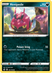 Venipede 105/198 Reverse Holofoil/Common