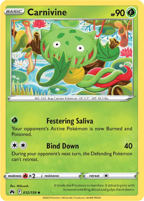 Carnivine 012/159 Reverse Holofoil/Uncommon