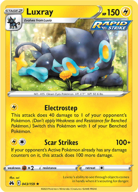 Luxray 043/159 Reverse Holofoil/Rare