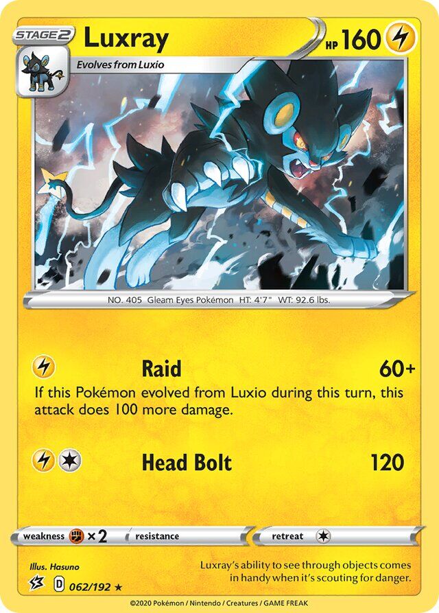 Luxray 062/192 Holofoil/Rare